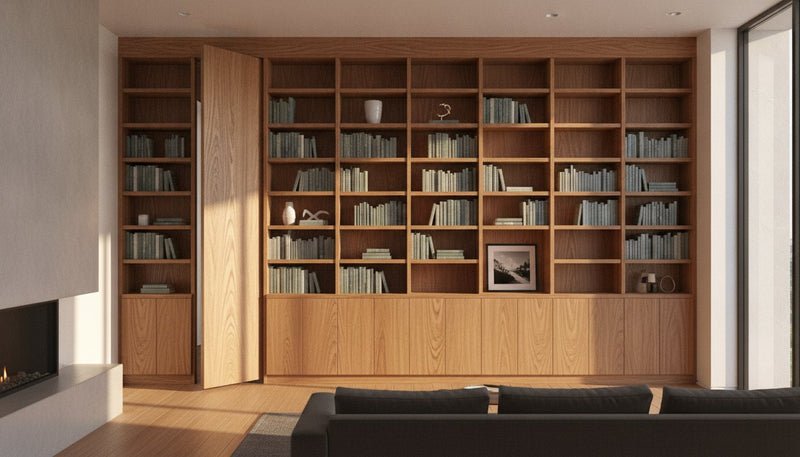 The Master Artisan’s Guide to the Oak Hidden Bookcase Door