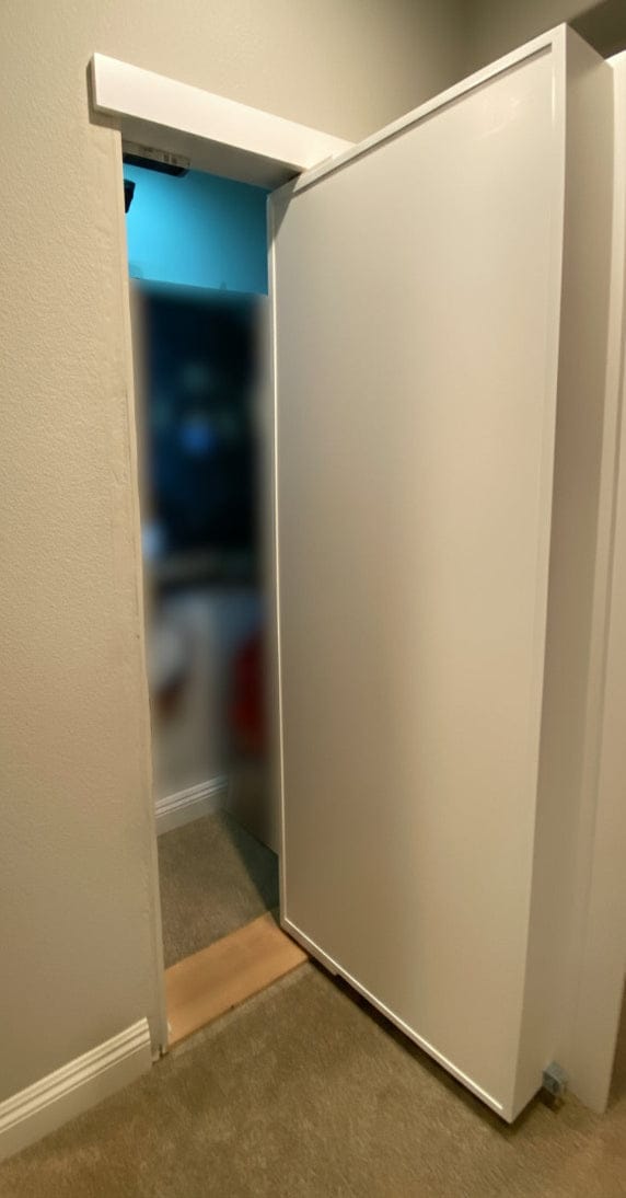 deep shelf bookcasae door