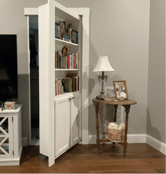 standard hidden bookcase door