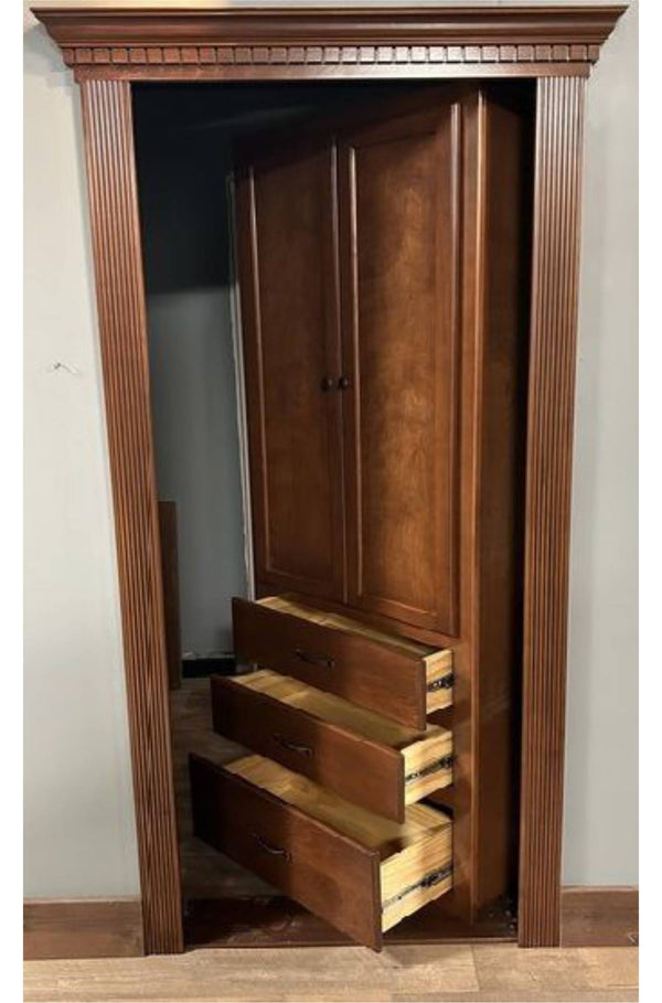 Bedroom organizer hidden bookcase door