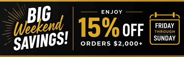Weekend Flash Sale - 15% Off Orders $2,000+
