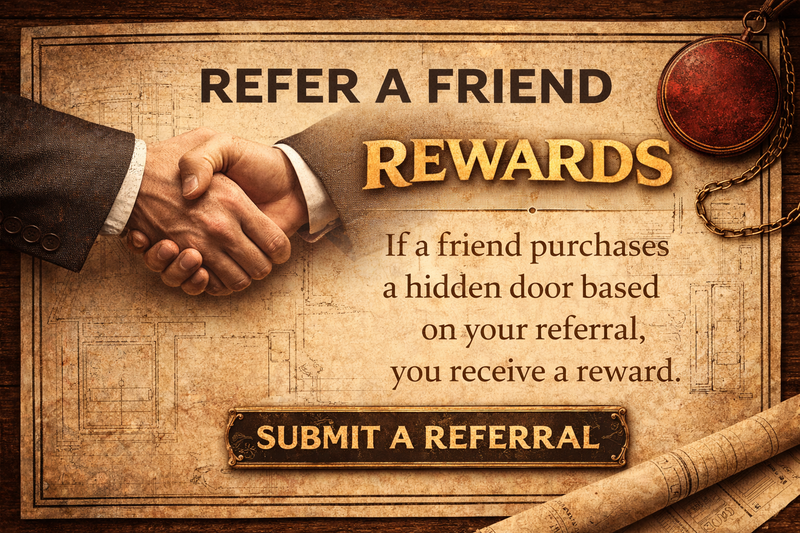 Hide-A-Way Doors Referral Reward banner