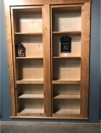 hidden double bookcase Alpha door