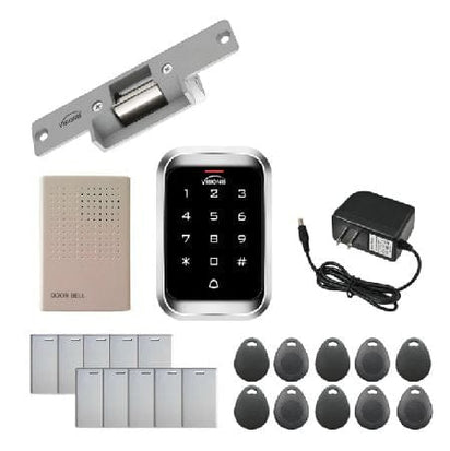 Electronic strike with key pad opener