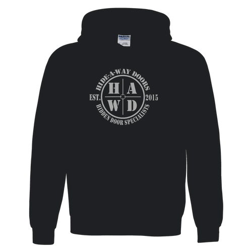 100% cotton hidden door hoodie black
