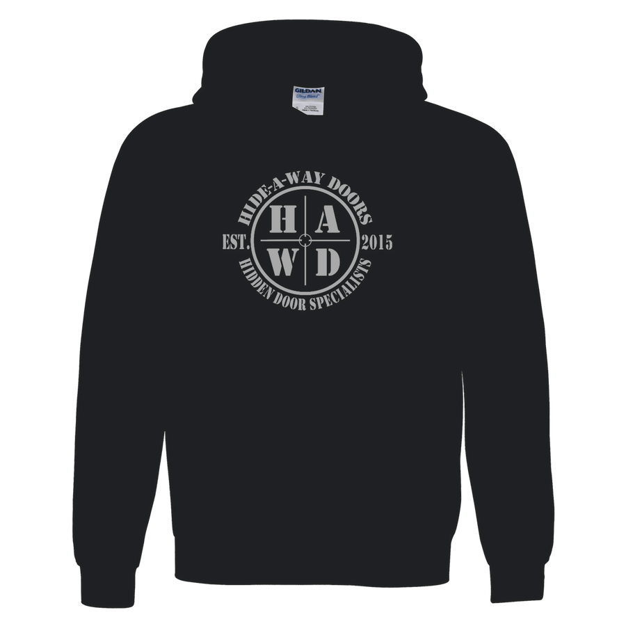 100% cotton hidden door hoodie black