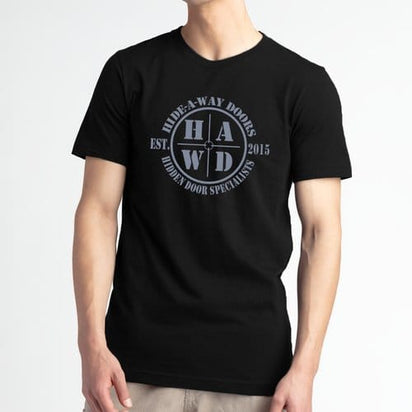 HAWD T-Shirt black short sleeve with gray lettering