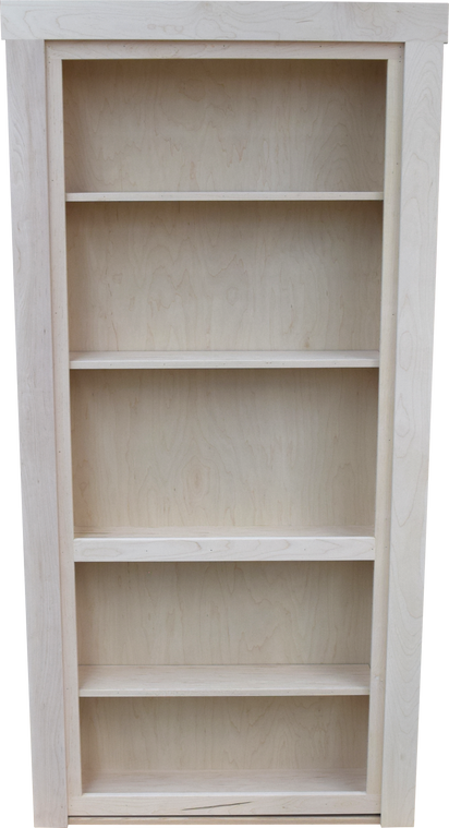 Ready to ship Hidden Door 32" x 80"Out Swing Left Maple Unfinished