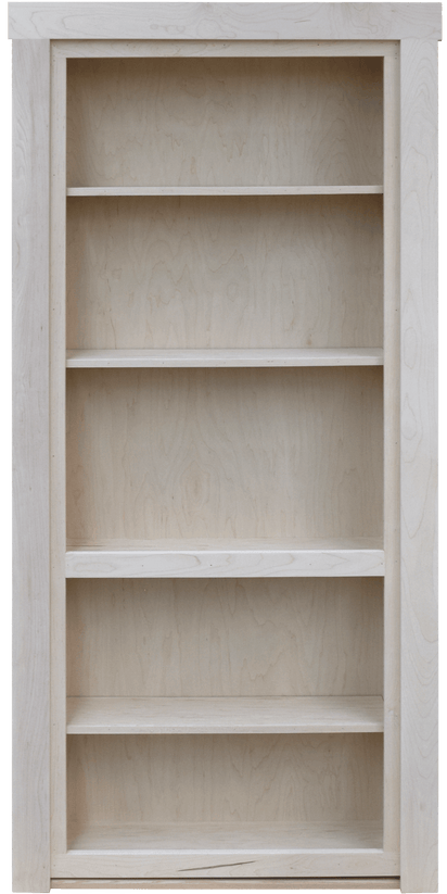 Ready to ship 34" x 80" Inswing Left Unfinished Standard Maple Bookcase Door