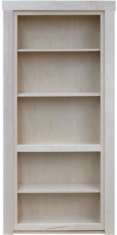 Ready to ship Hidden Door 28" x 80"Out Swing Right Maple Unfinished