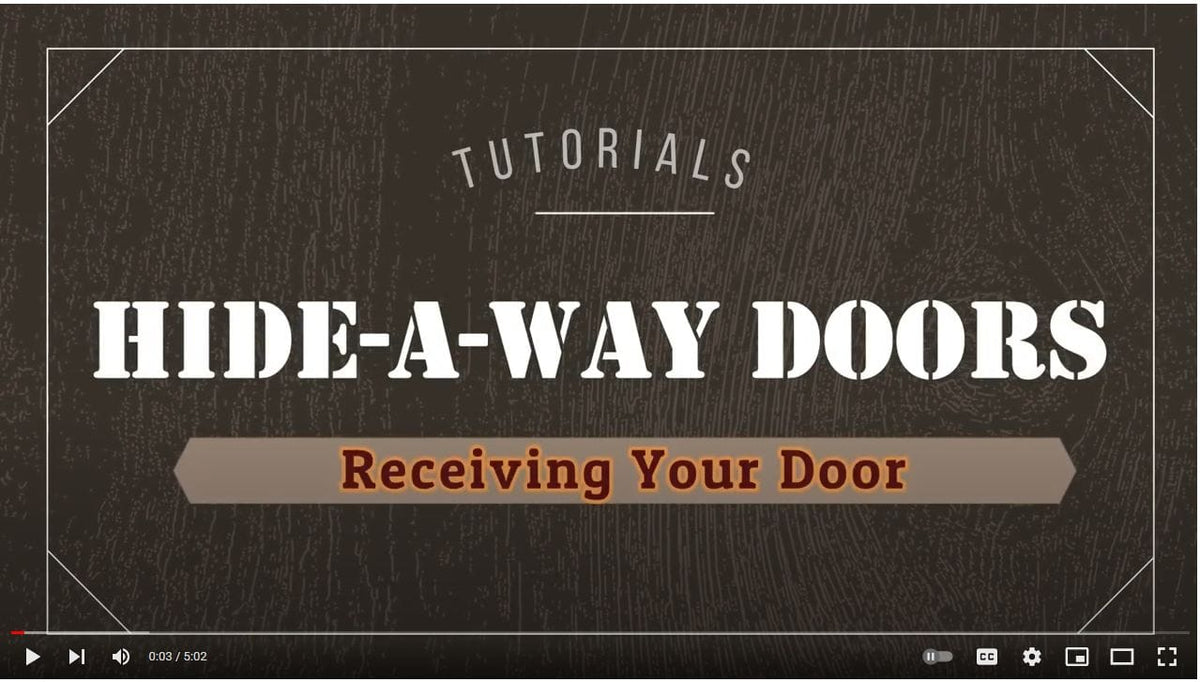 Video explaining how to receive a hidden door shipment