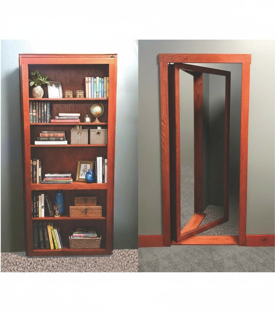 Reverse Bookcase Mirror Door