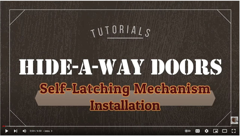Hidden Door self-latching mechanism installation video