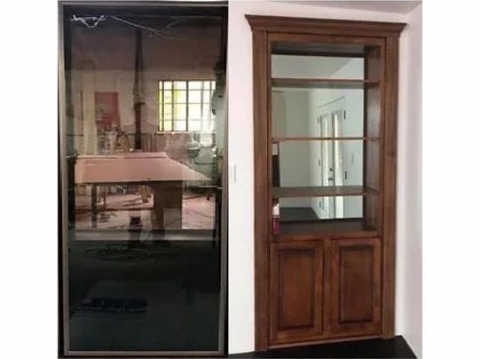 hidden door with see through mirror