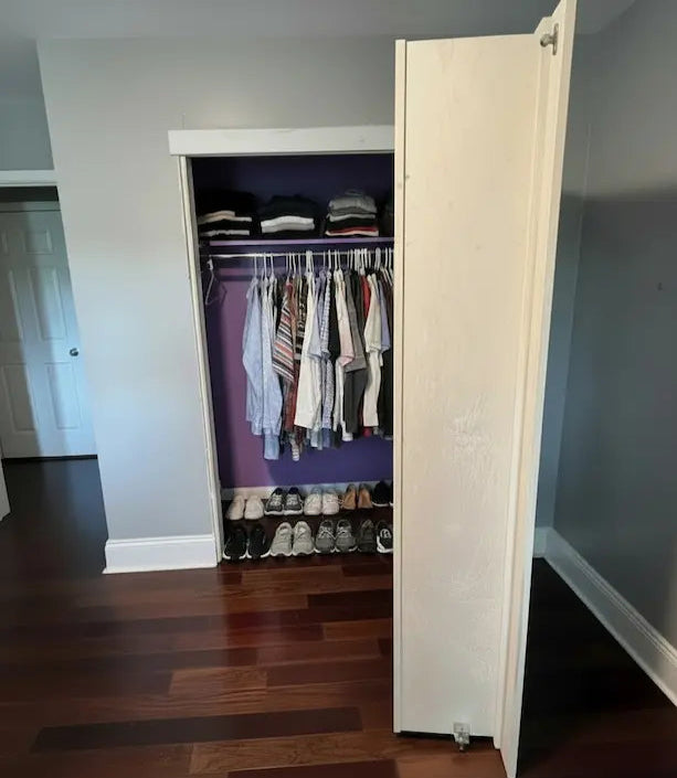 Hidden Door bedroom organizer unfinished opened