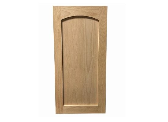 Custom arched top cabinet doors on a hidden bookcase