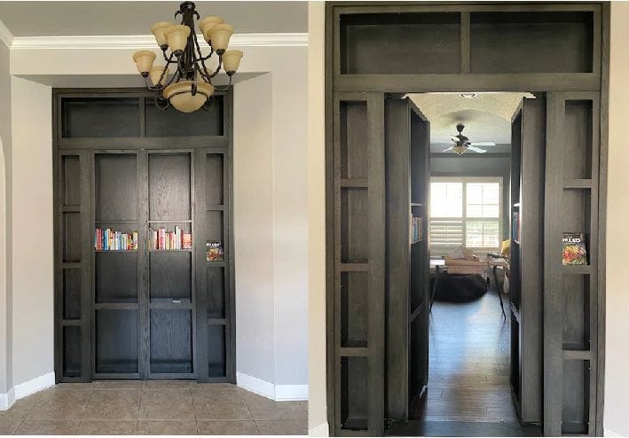 large custom hidden door