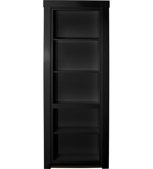 Hidden Door Ready to Ship 36" x 80" Out Swing Left Painted Satin Black - Hide-A-Way-Doors
