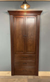 Hide-A-Way-Doors wooden hidden bedroom organizer door with drawers and classic trim design