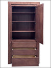 Hide-A-Way-Doors hidden bedroom organizer door with shelves and drawers in wood finish