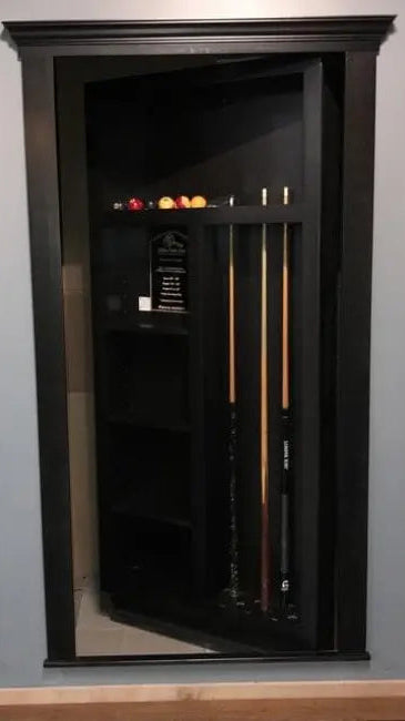 Pool-Cue Door Alpha Hidden Door painted black