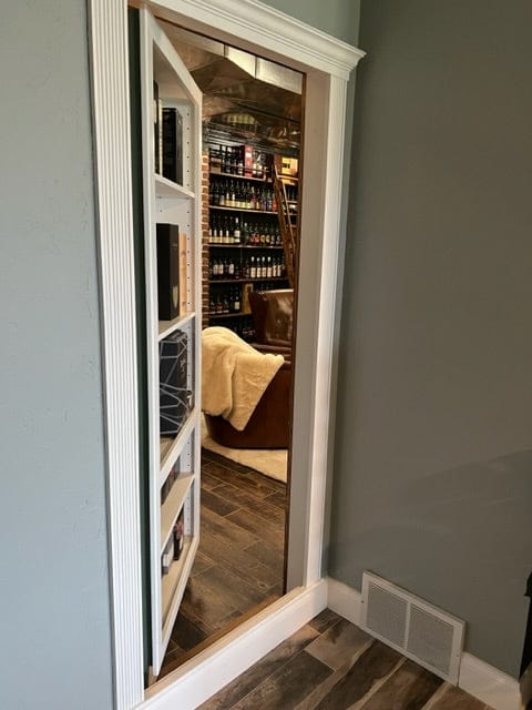 Secret hidden alpha door