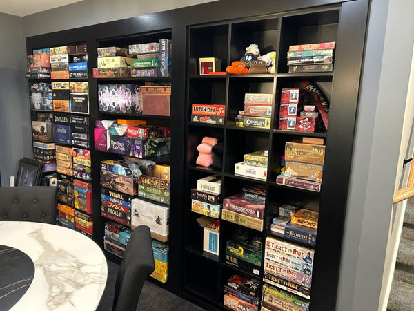 custom bookcase wall unit with hidden door