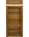 Light Golden Oak hidden bookcase door with multiple shelves by Hide-A-Way-Doors