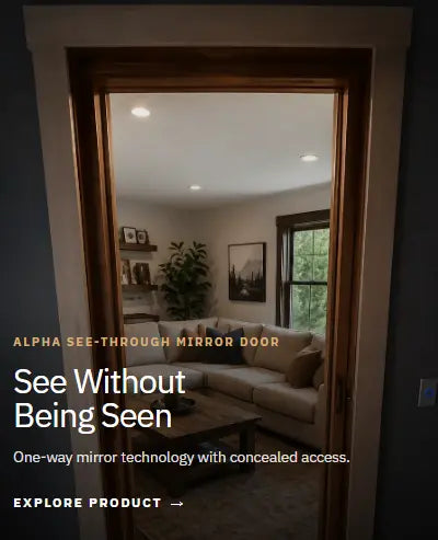 See through mirror glass