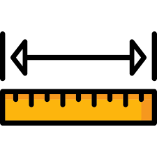 Measuring tape and double arrow icon illustrating hidden door width options for precise fitting