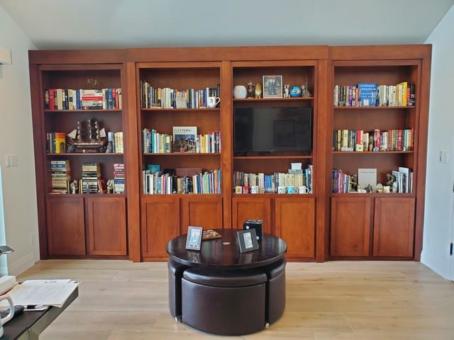 custom hidden door wall unit