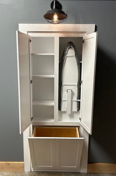 Hidden laundry entrance door – open view