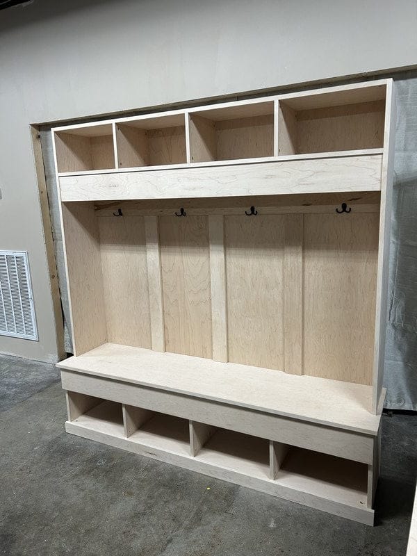 tactical hall tree made with maple