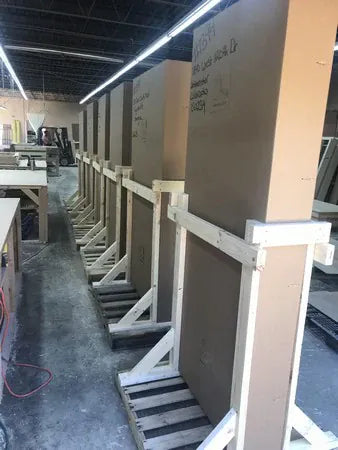Completed Hide-A-Way Doors prepared for shipment
