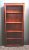 Wooden mirror bookcase hidden door with five shelves by Hide-A-Way-Doors