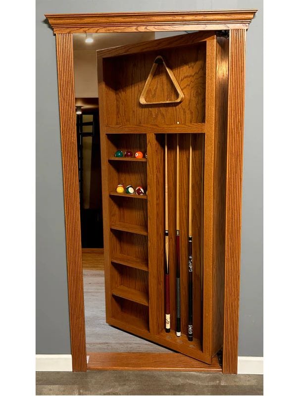 hidden pool cue door