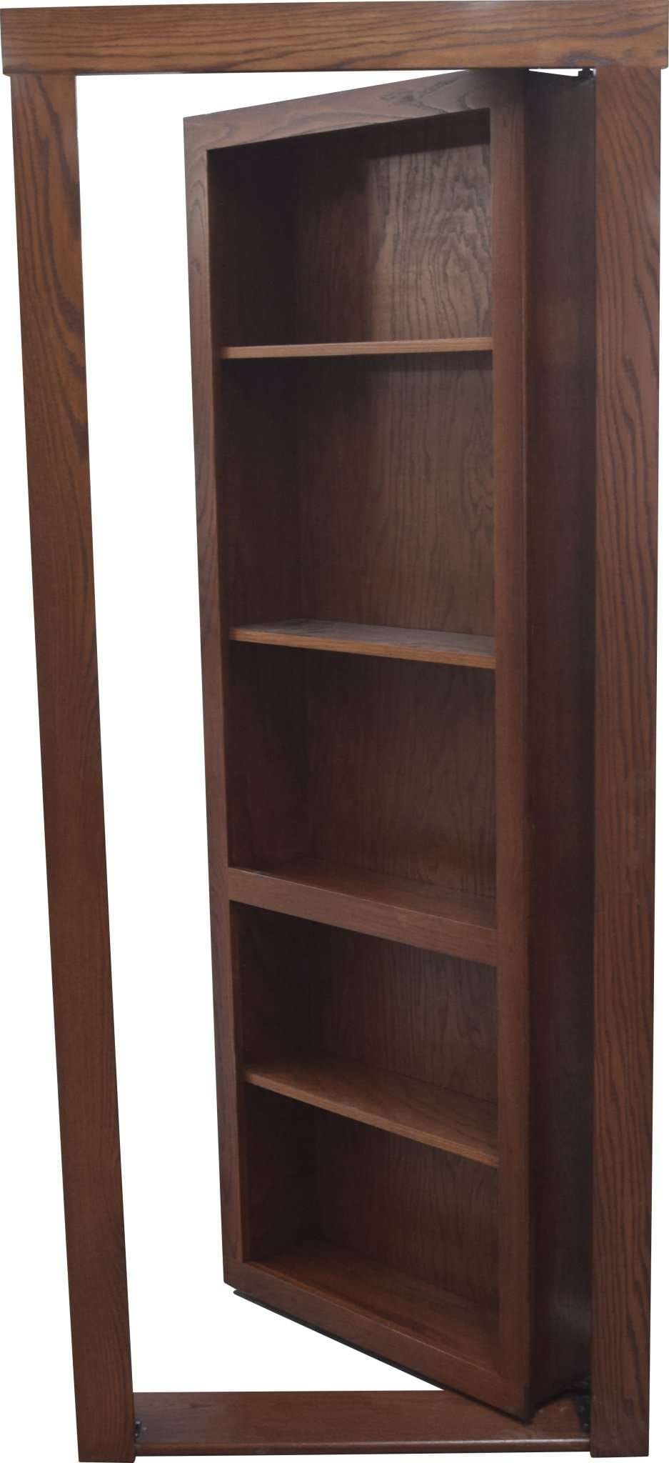 Hidden Bookcase Door Red Oak Stained In Right | Hide-A-Way-Doors