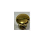 Polished brass solid wood cabinet door knobs with a smooth rounded design for elegant furniture