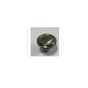 Round metal solid wood cabinet door knobs with a brushed finish for furniture and cabinetry