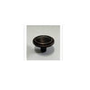 Round dark brown solid wood cabinet door knobs with smooth finish and simple design
