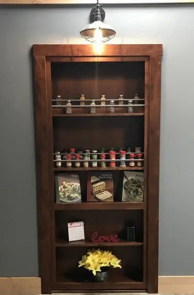 Single Hidden Spice Rack Organizer Door – Real Wood