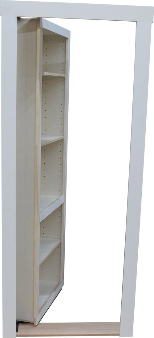 28" x 80" Paint Grade Hidden Bookcase Door Unfinished Inswing Left - Hide-A-Way-Doors