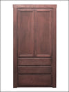 Hide-A-Way-Doors hidden bedroom organizer door in dark wood with panel design and integrated drawers