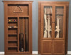 Hide-A-Way-Doors double sided hidden door wooden cabinet for storing pool cues and rifles